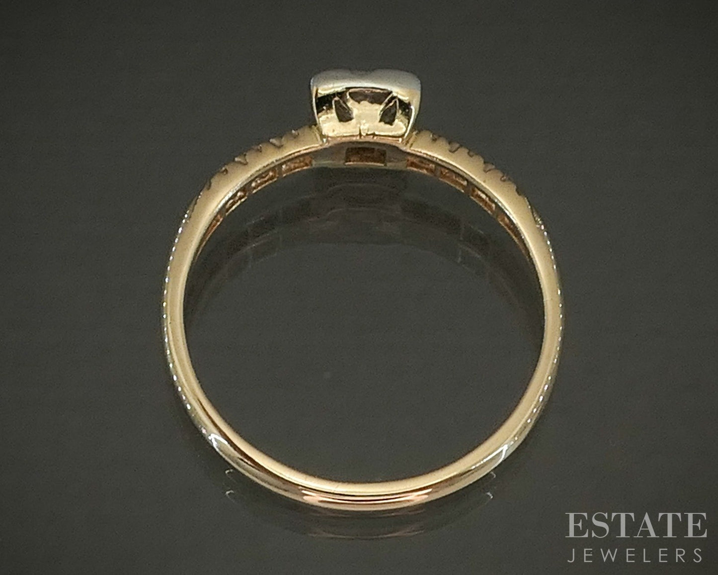 Antique 14k Yellow Gold OEC Natural .43ctw Diamond Engagement Ring 2g p24821