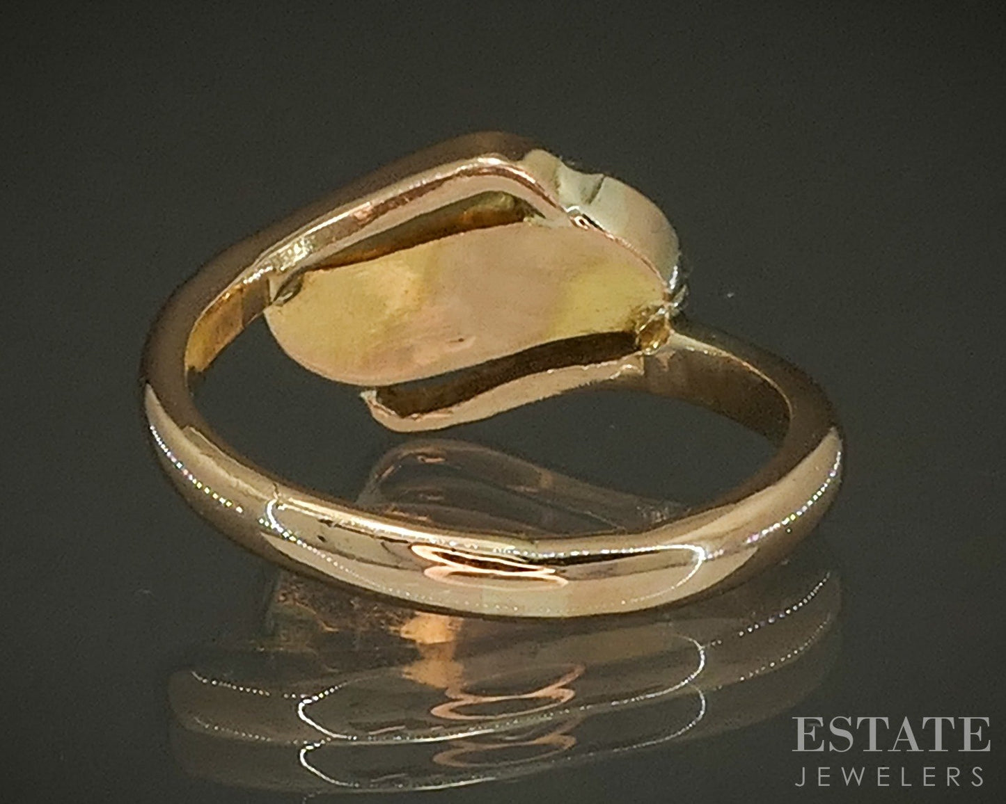 18k Yellow Gold Natural .24ctw Diamond Bypass Ladies Band 4.9g p25134