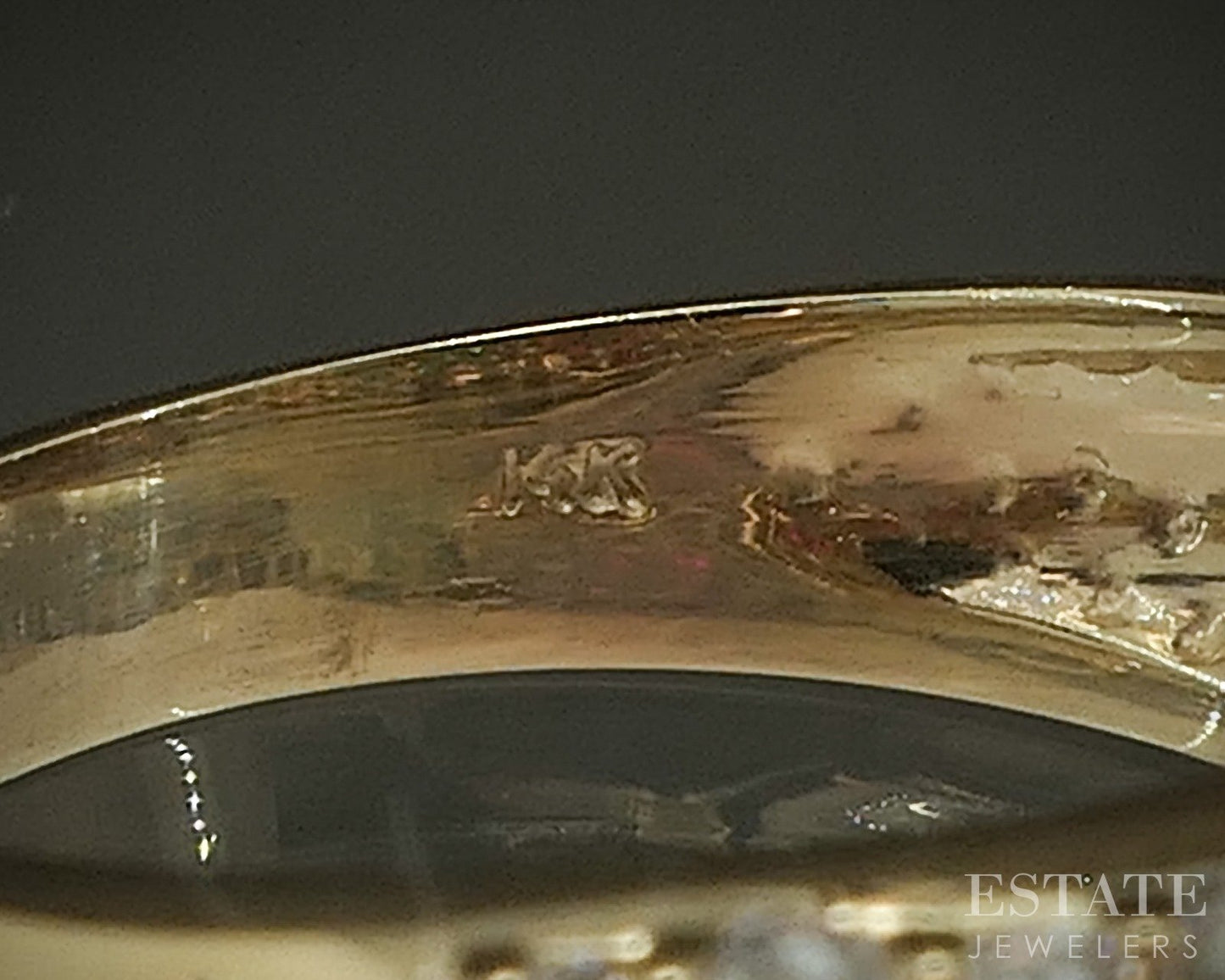 14k Yellow Gold EFFY Natural Multi Gem & Diamond Ladies Band Ring 4.5g p25857