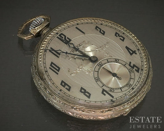 1926 Gold Filled Ball Commercial Grade Railroad Pocket Watch p22231