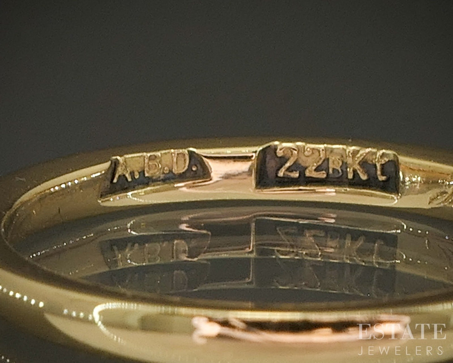 Antique 22k Yellow Gold 3.1mm Engraved Ladies Wedding Band 3.1g p26989