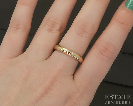 Vintage 14k Yellow Gold 3.7mm Comfort Fit Smooth Wedding Band 5.4g p27489