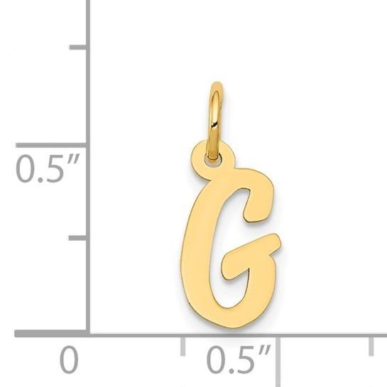 10k Yellow Gold Script Initial "G" Charm p29473