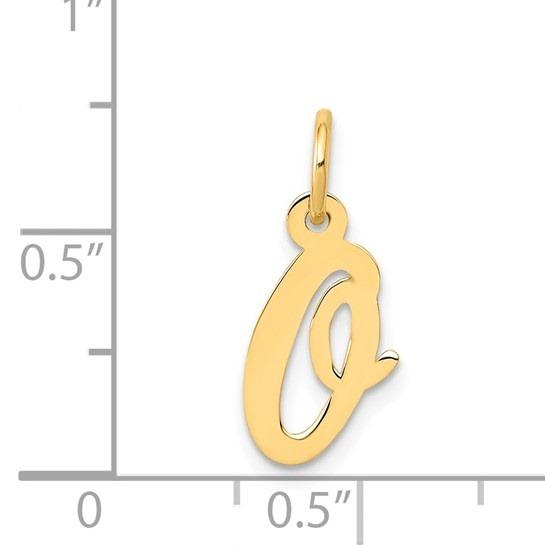 10k Yellow Gold Script Initial "O" Charm p29482