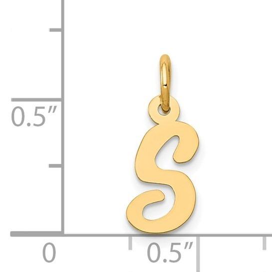 10k Yellow Gold Script Initial "S" Charm p29488