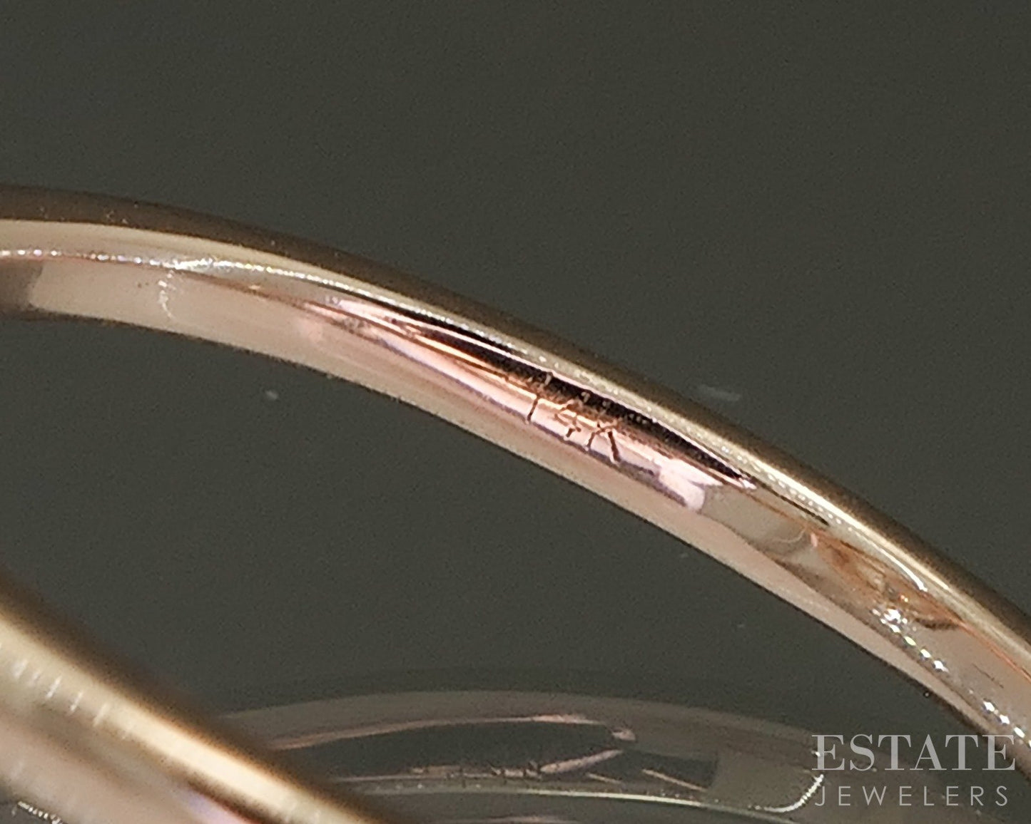 14k Rose Gold IGI Oval Lab Created .97ct Diamond Engagement Ring 2.3g p26279b
