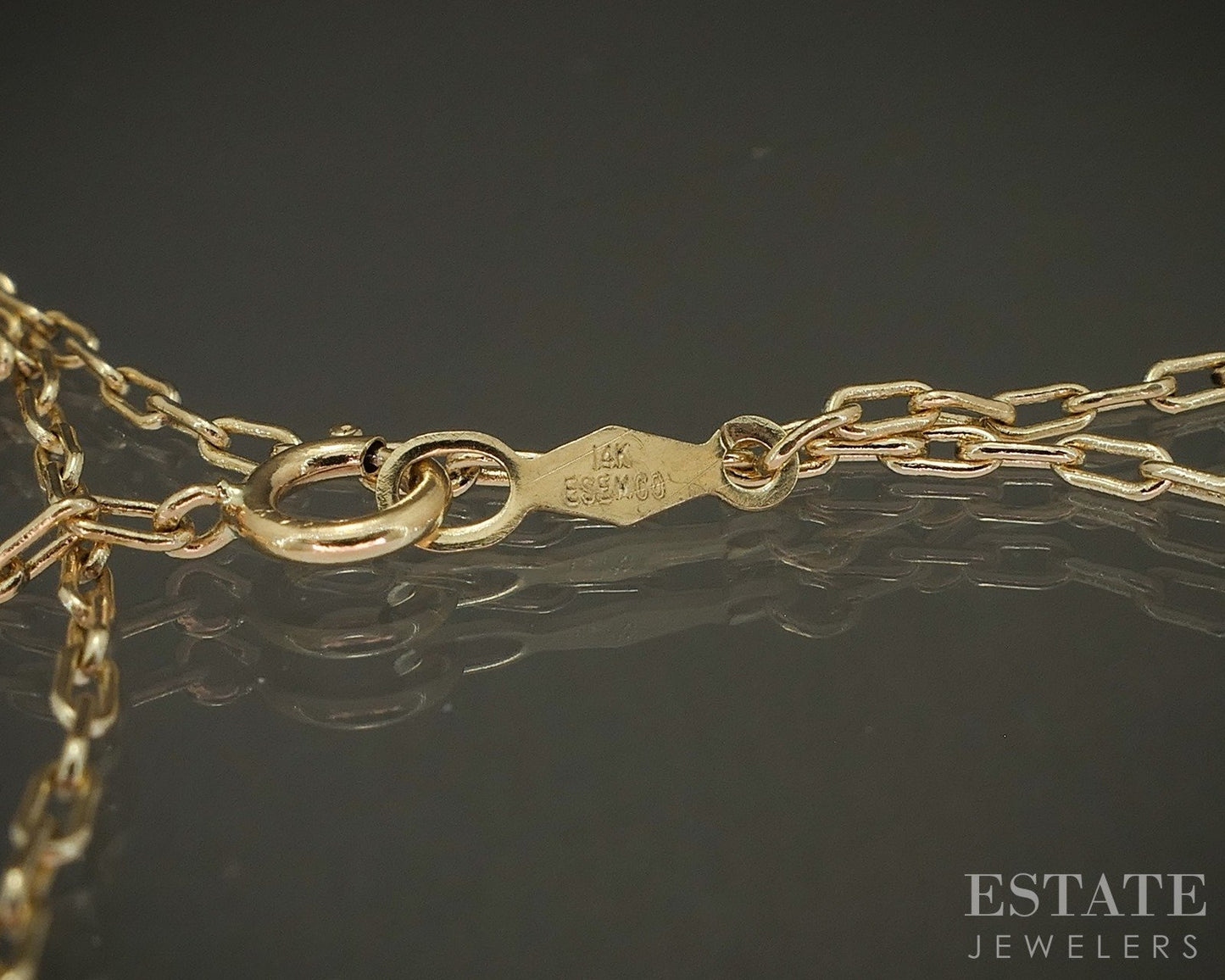14k Yellow Gold Natural .40ctw Diamond Dimensional Cube Necklace 5g 17"L p26898