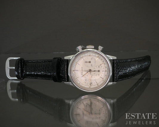 Vintage 1963 Tissot Chronograph Stainless Lemania 1281 Watch p27849