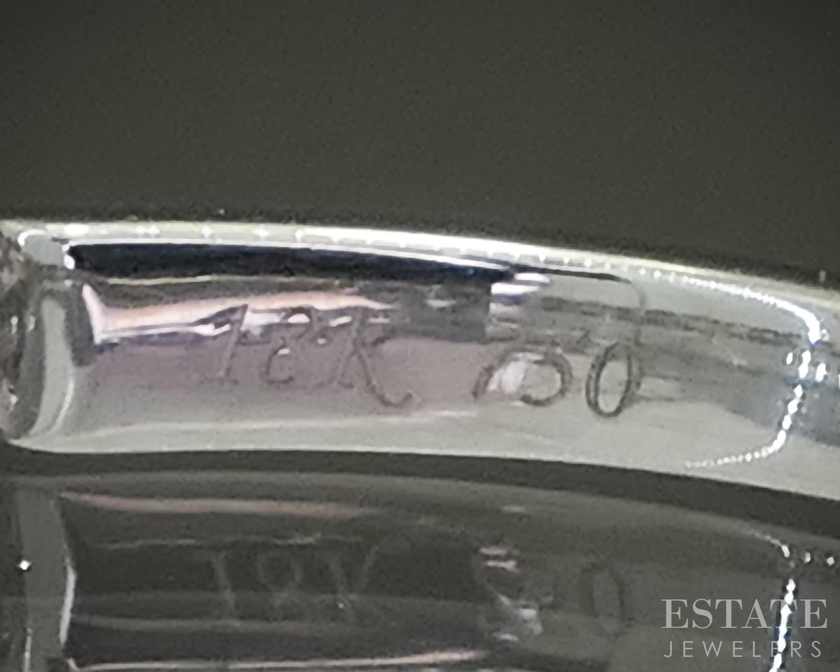 18k White Gold Natural .36ctw Diamond Ladies Wedding Band 2.5g p30132
