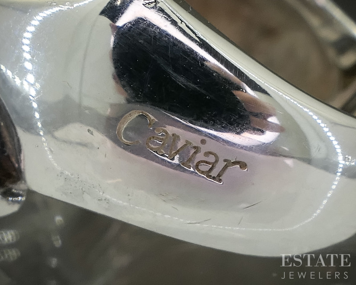 18k & Sterling Lagos Caviar Signature Knot Ladies Band Ring 19.4g p30009