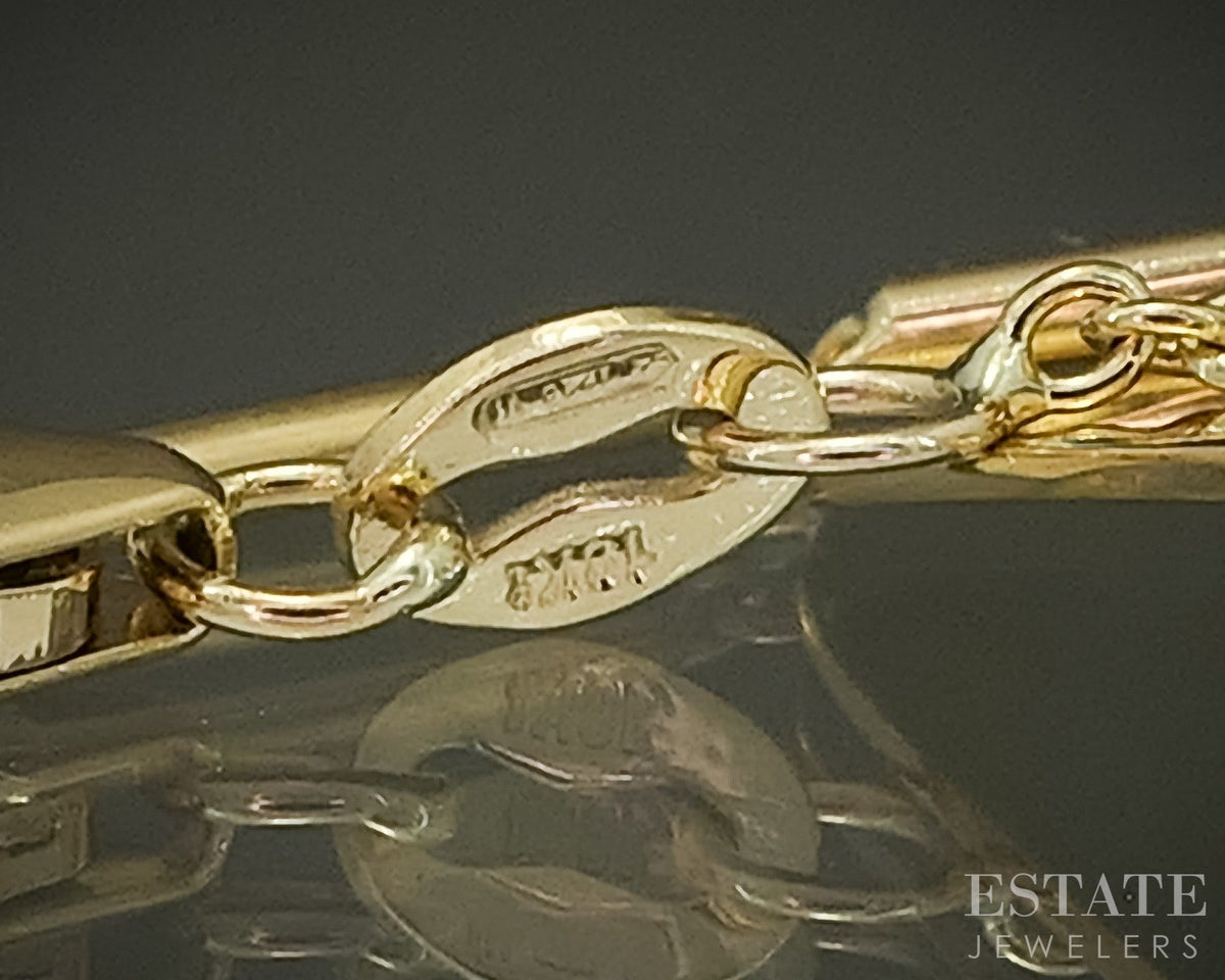 18k Yellow Gold Roberto Coin Diamond Chic & Shine Necklace 7.6g 15.5"L i19313