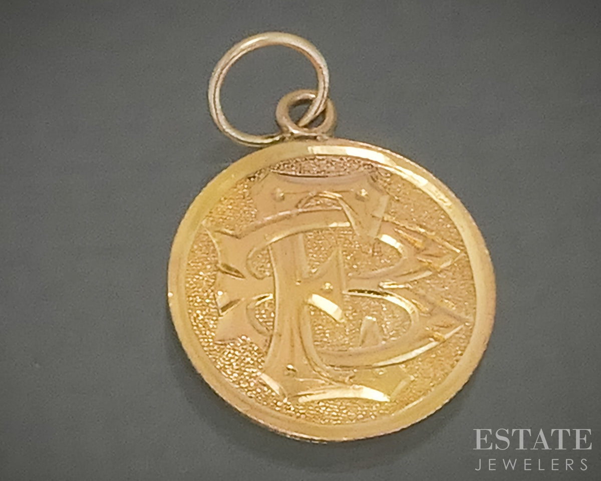 22k Yellow Gold Indian Princess Head $1 Gold Coin Pendant Love Token 1.4g p31488