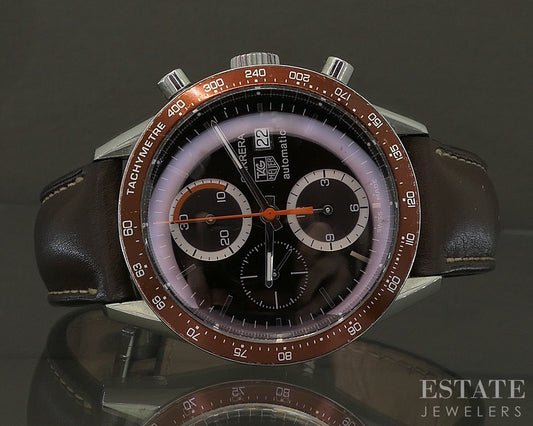 Tag Heuer Carrera Automatic Brown Chronograph CV2013 Mens Watch p28033