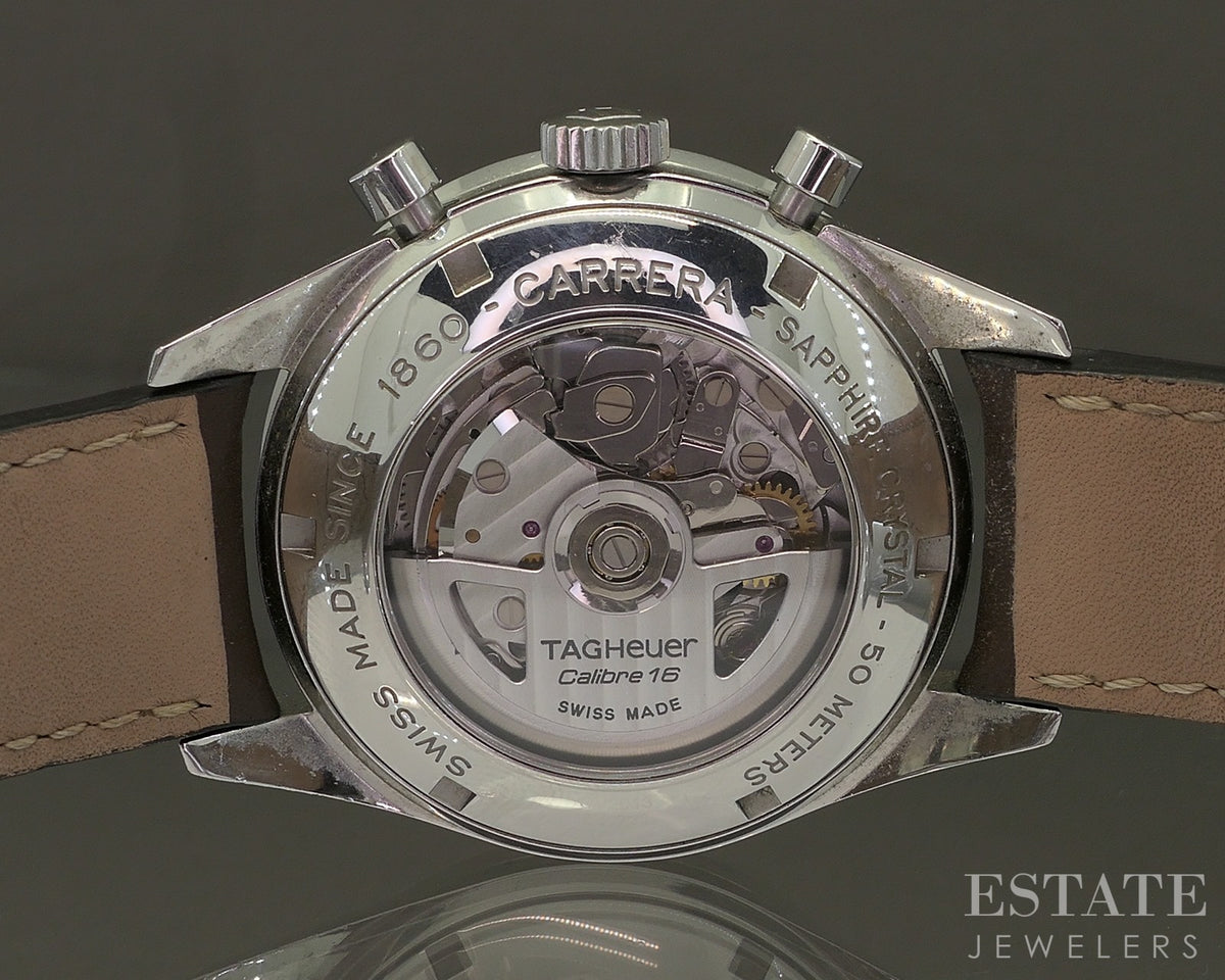 Tag Heuer Carrera Automatic Brown Chronograph CV2013 Mens Watch p28033