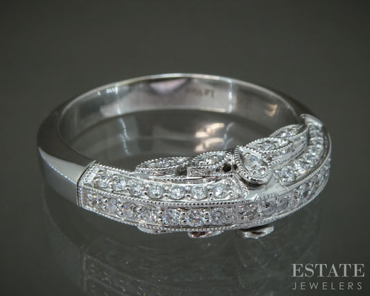 18k Vanilla Gold LeVian Natural .50ctw Diamond Ladies Band Ring 7.9g p27320b