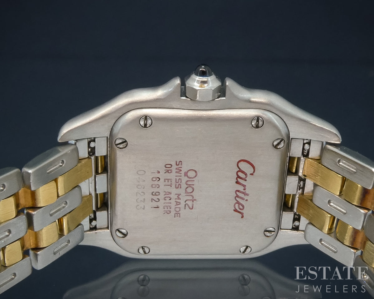 Cartier Panthere Small 166921 Ivory Two-Row 18k Stainless Ladies Watch p30187