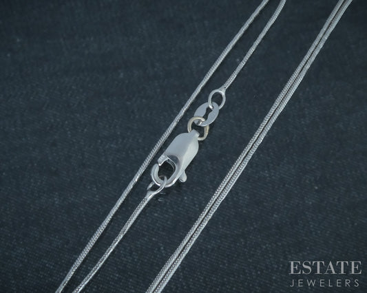 14k White Gold 0.7mm Snake Chain Link Ladies Necklace 3.3g 20"L p30746