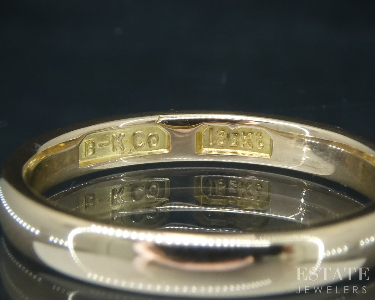 Antique 18k Yellow Gold 3mm Ladies Wedding Band 4g p30903