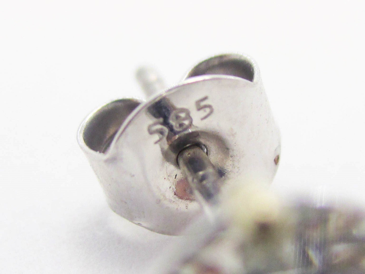 NEW 14k White Gold Round Cut Natural 2.12ctw Diamond Stud Earrings i3626