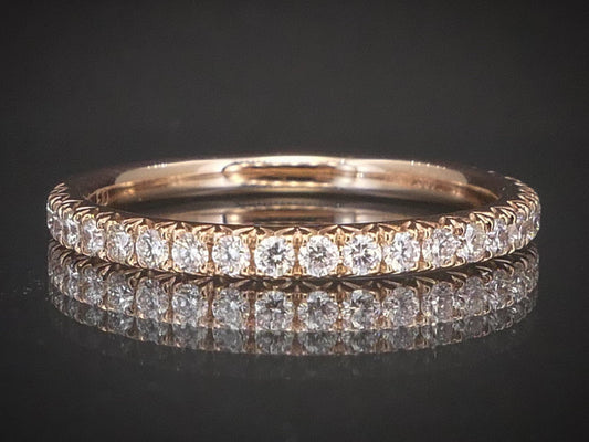 NEW 14k Rose Gold 1.5mm Natural .35ctw Diamond Ladies Band Ring 1.9g i8468