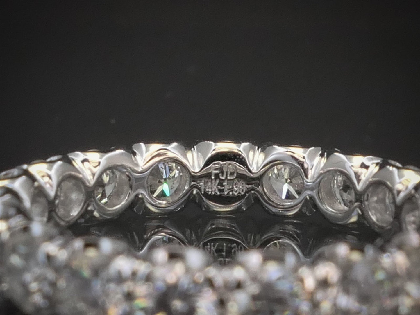 NEW 14k White Gold 4.3mm Natural 3.50ctw Diamond Eternity Band Ring 3.5g i8456