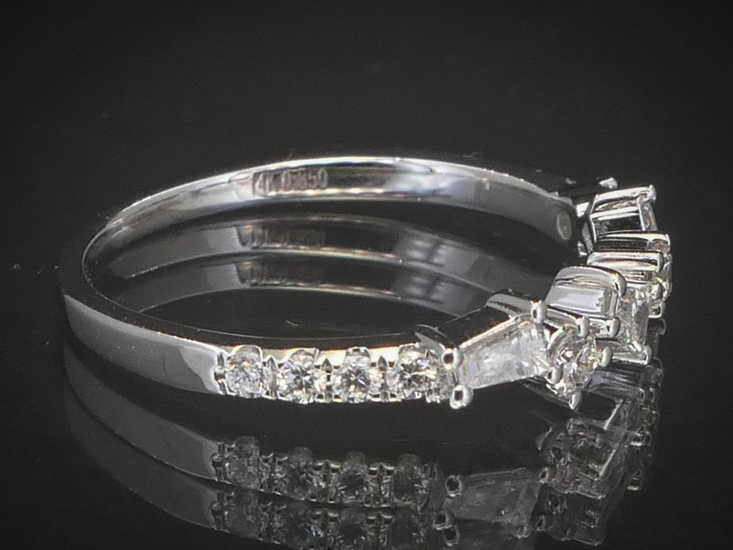 NEW 14k White Gold 3mm Natural .34ctw Diamond Ladies Band Ring 1.7g i8459
