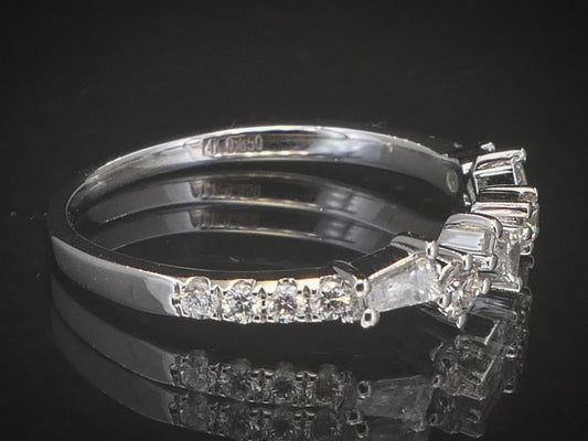 NEW 14k White Gold 3mm Natural .34ctw Diamond Ladies Band Ring 1.7g i8459