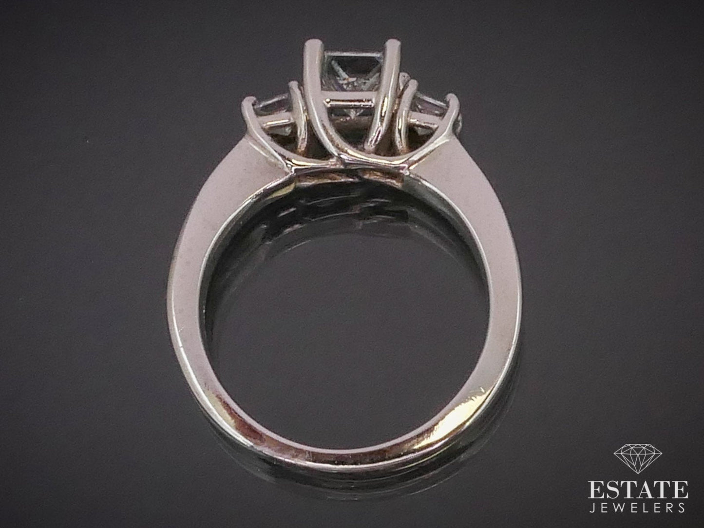 Estate 14k White Gold Princess Cut 1.00ctw Diamond Engagement Ring 6.1g i12111