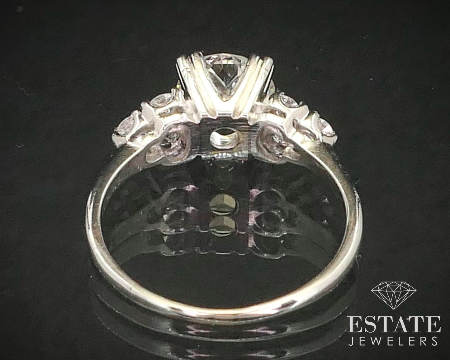 Antique Platinum European Cut Natural 1.40ct Diamond Engagement Ring 5.2g i13683