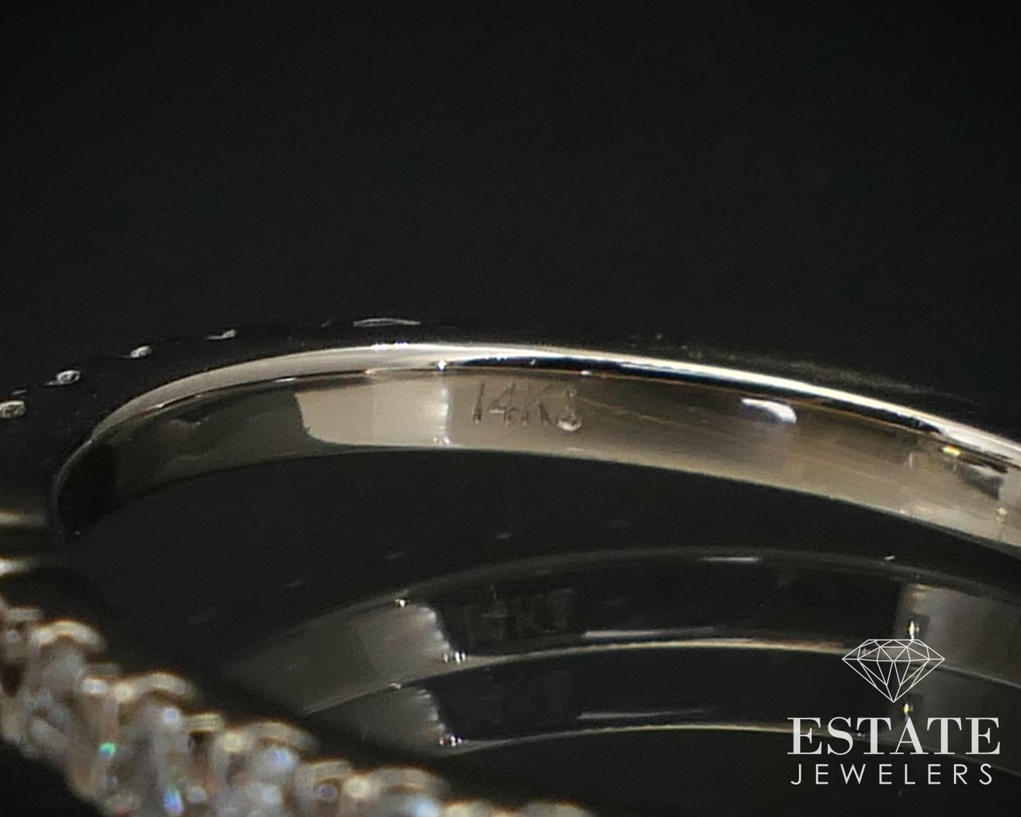 14k White Gold Round 1.33ctw Lab Created Diamond Engagement Ring 2.7g p32918