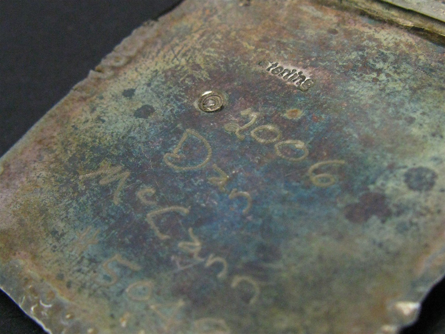 Vintage Sterling Modernist Abstract Enameled Dan McCann Pin Brooch 22g i14208