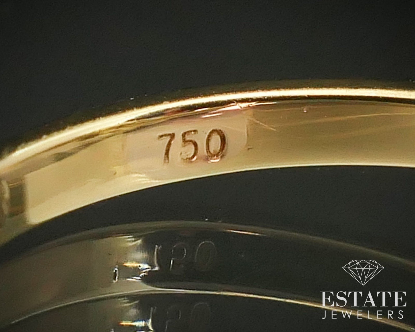 18k Yellow Gold Natural 1.10ct Blue Sapphire & Diamond Ring 3.6g i14162