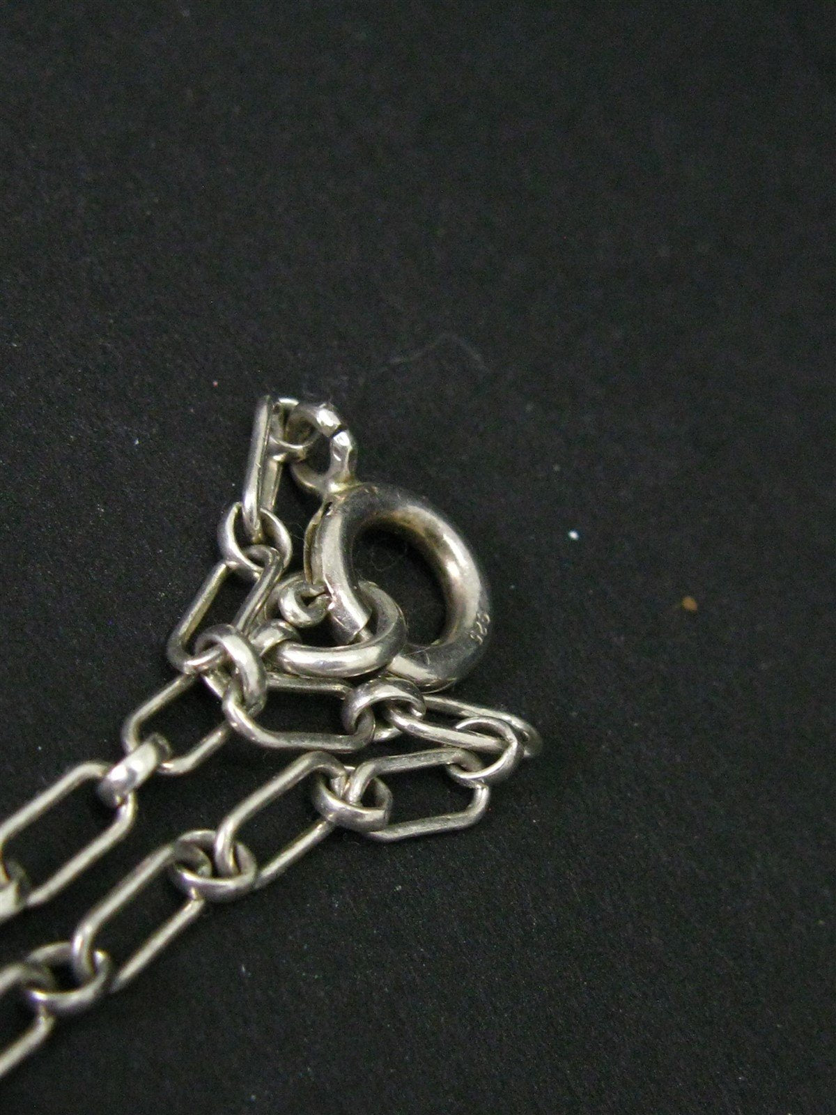 Vintage Sterling Tom David Turquoise Navajo Heartline Bear Necklace 22g i14479