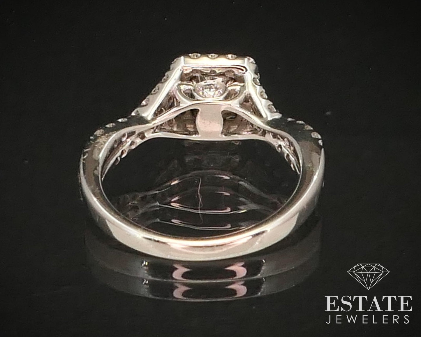 14k White Gold GSI LEO Radiant Natural 1.29ctw Diamond Engagement Ring 4g i14715
