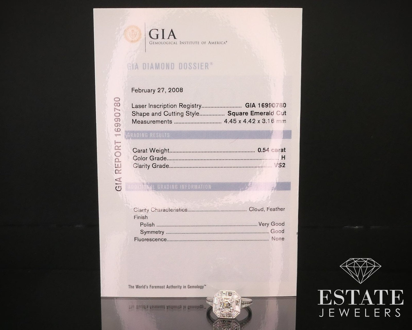 14k White Gold GIA Emerald Natural 1.15ctw Diamond Halo Engagement Ring i14789