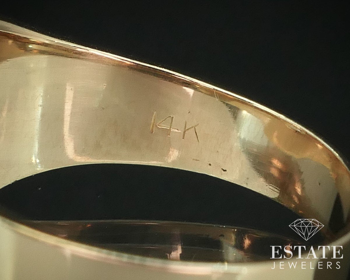 Antique 14k Yellow Gold Natural .25ct OEC Diamond Belcher Ring 6.2g i15195