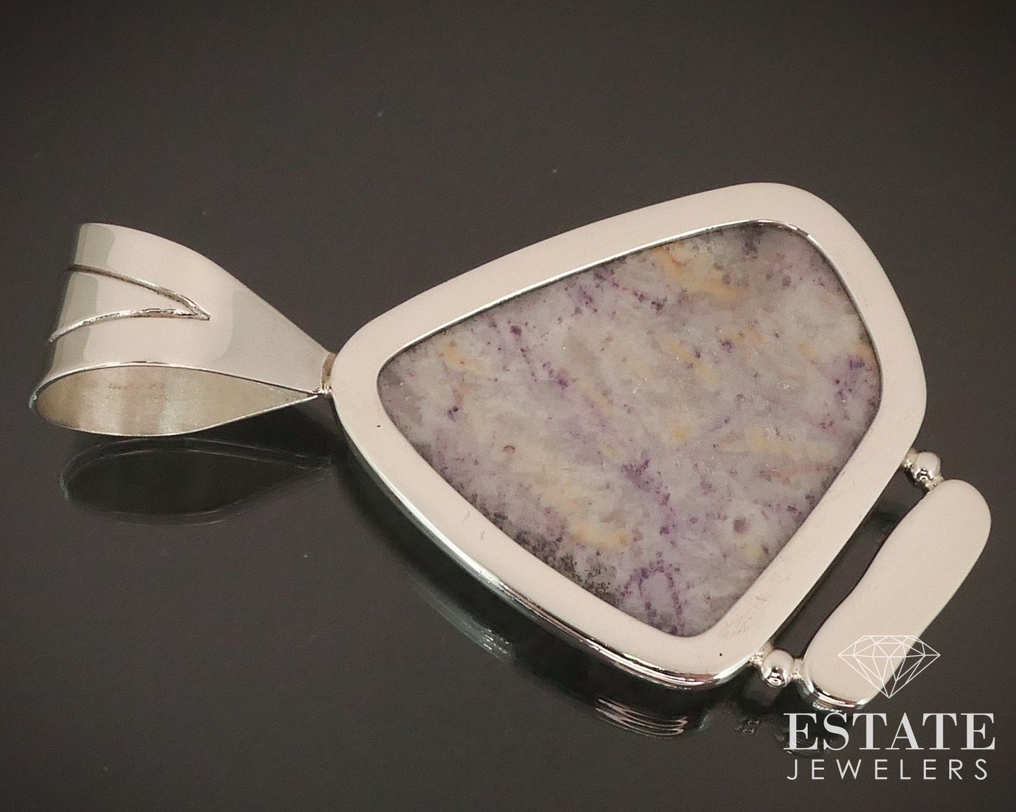 Estate Sterling Natural Charoite Jay King Mine Finds Pendant 32g i15282