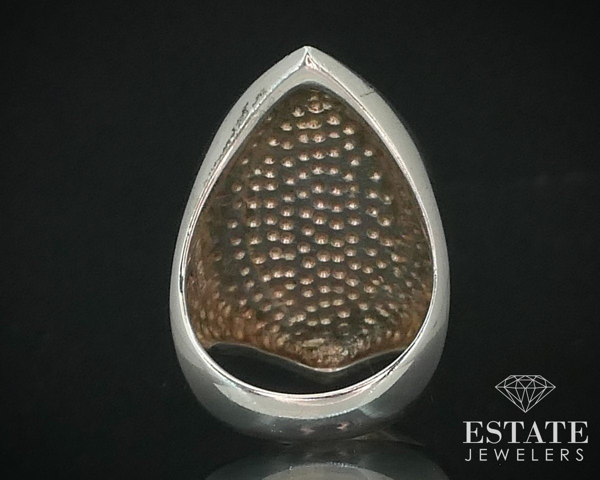 Estate Sterling Silver Natural Turquoise Beaded Ladies Ring 13.6g i15423
