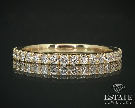 14k Yellow Gold Natural .42ctw Diamond Ladies Wedding Band Ring 1.4g i15508