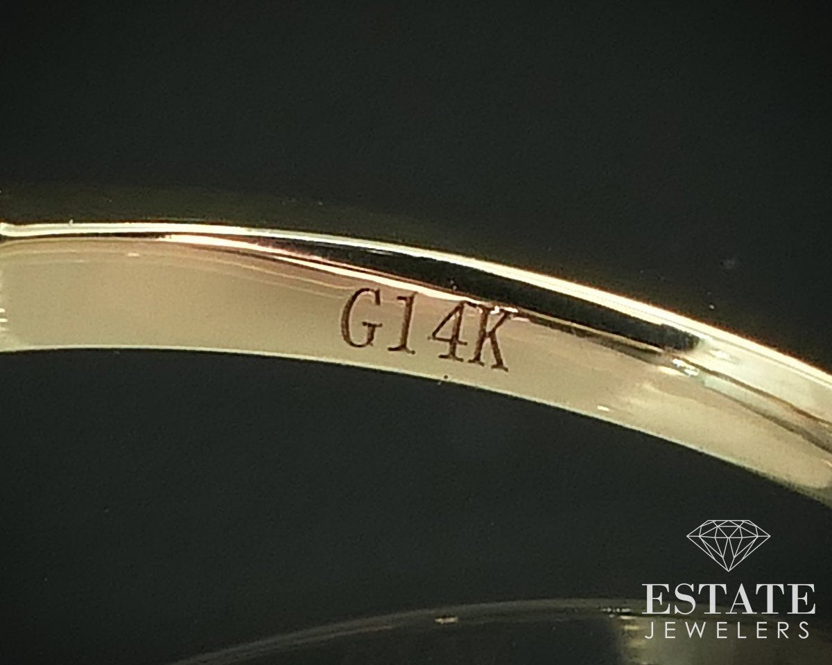 14k Yellow Gold Natural .41ctw Diamond Ladies Curved Wedding Band Ring 2g i15513