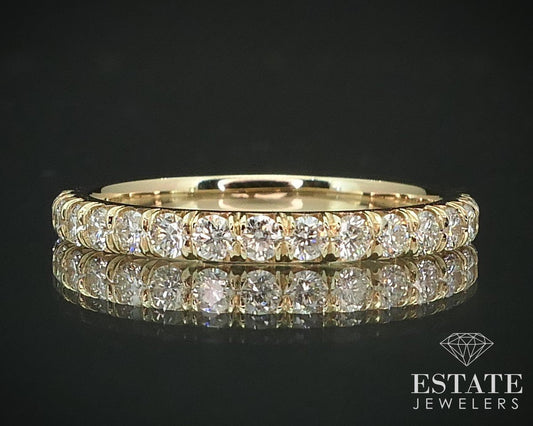 14k Yellow Gold Natural .46ctw Diamond Ladies Wedding Band Ring 2.2g i15512