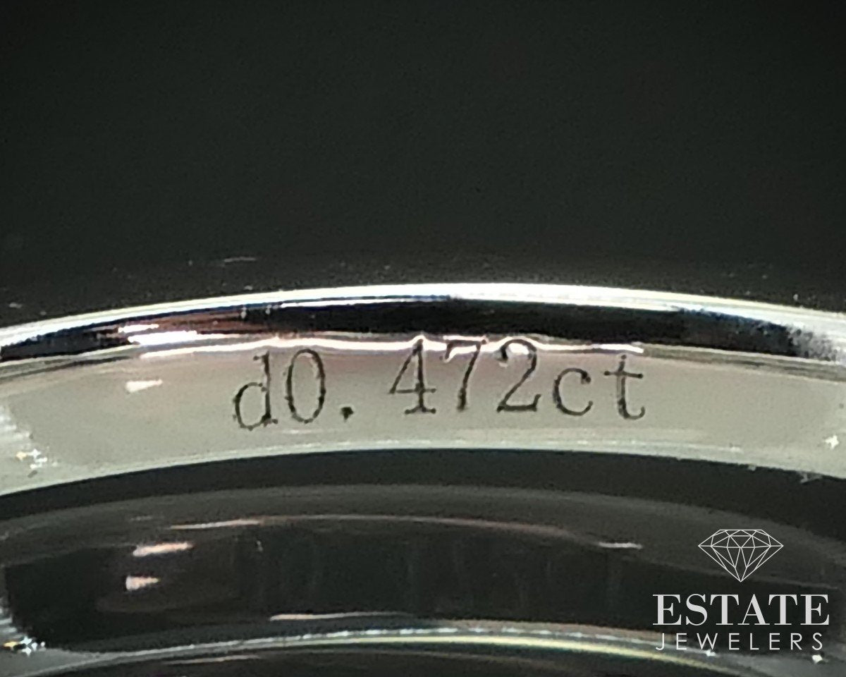 14k White Gold Natural .47ctw Diamond Ladies Wedding Band Ring 2.0g i15504