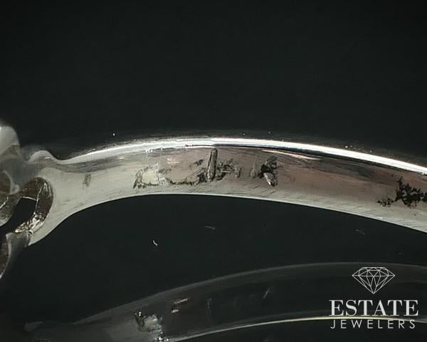 14k White Gold Round Natural .89ctw Diamond Engagement Ring 3.3g i15683