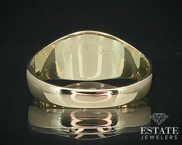 14k Yellow Gold Round Natural .45ct Diamond Solitaire Band Ring 5.6g i15675
