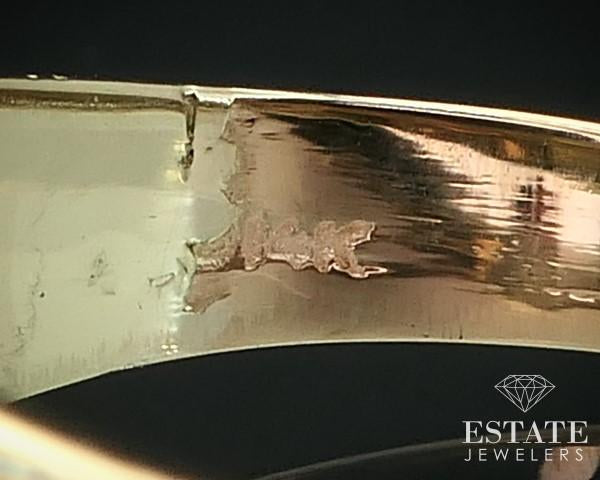 14k Yellow Gold Round Natural .45ct Diamond Solitaire Band Ring 5.6g i15675