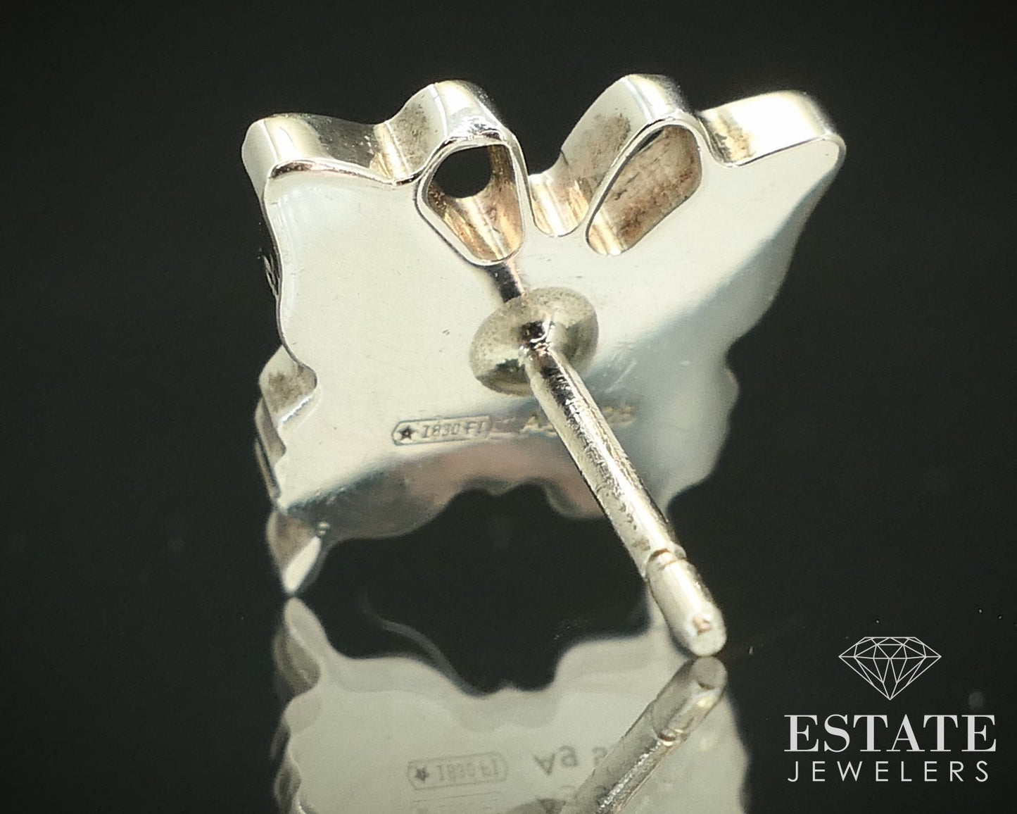 Sterling Silver Gucci Butterfly Studs Ladies Earrings 3.4g i15840