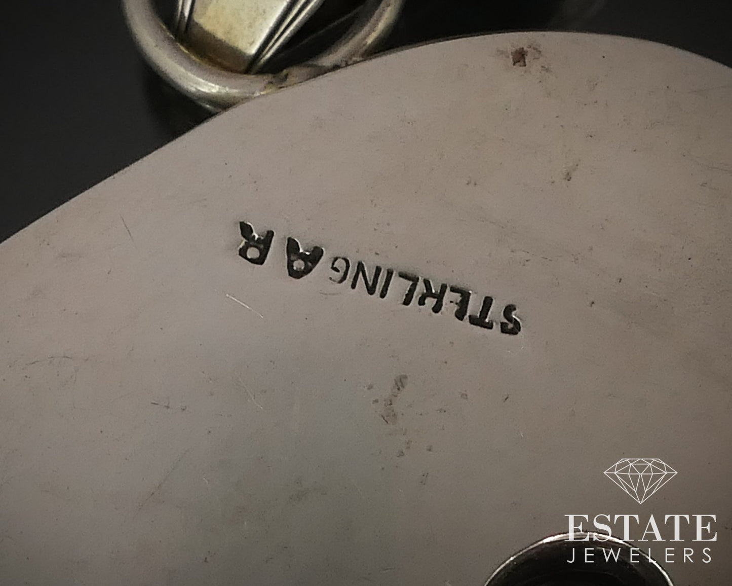 Vintage Sterling Signed AR Navajo Kokopelli Heartline Bear Pendant 9.8g i15945