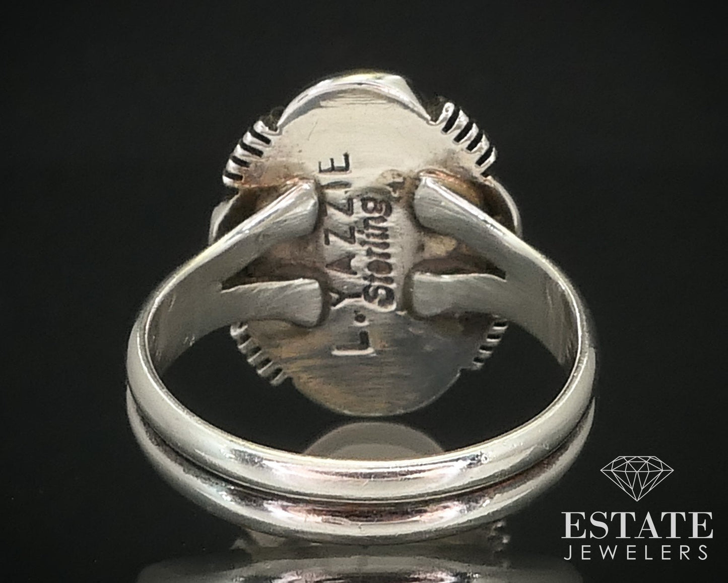 Sterling Silver Navajo L. Yazzie Purple Charoite Ladies Ring 4.8g i15935