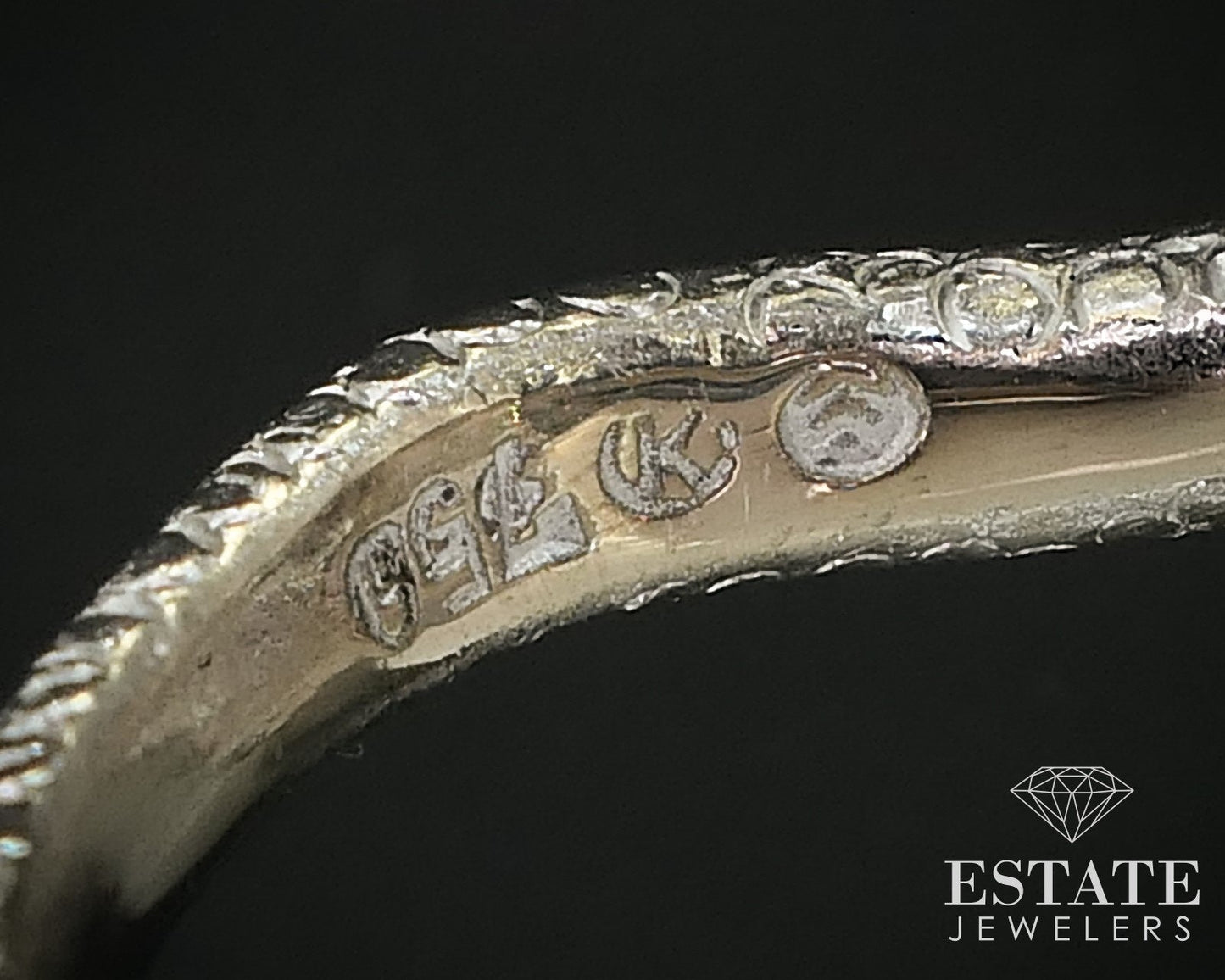 18k White Gold Natural Diamond & Emerald Snake Coiled Ladies Ring 13.6g i15996