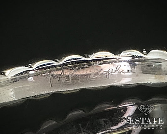 14k White Gold Round Natural .91ct Diamond Twisted Solitaire Ring 3.1g i16152